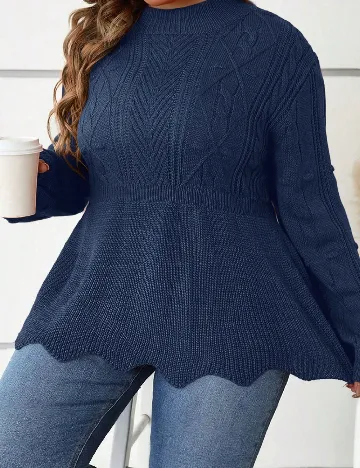 Bluza SHEIN CURVE, albastru Albastru