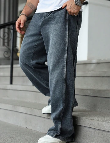 Blugi SHEIN Plus Size Men, gri