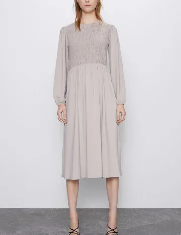 Rochie medie Zara, bej Crem