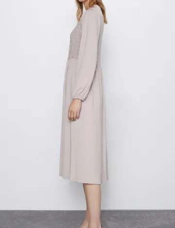 Rochie medie Zara, bej Crem