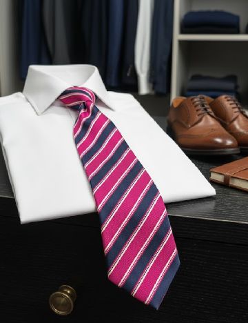 Cravata Zara, roz/albastru