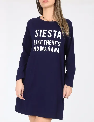 Rochie de noapte Oysho, albastru Albastru