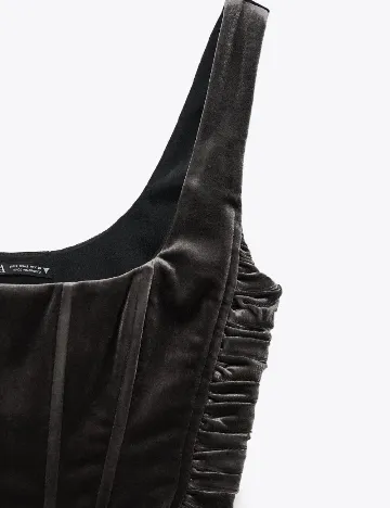 Top Zara, gri inchis Gri