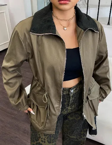 Jacheta SHEIN CURVE, verde