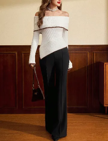 Bluza SHEIN, alb/maro Alb