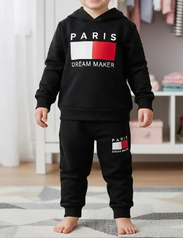 Compleu Shein Kids, negru Negru