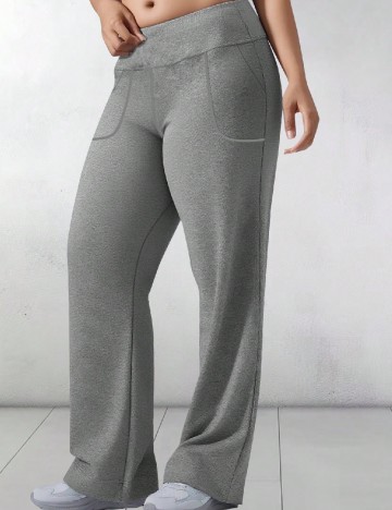 Pantaloni SHEIN CURVE, gri