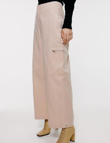 Pantaloni Zara, crem