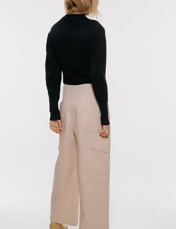 Pantaloni Zara, crem