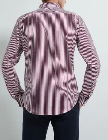 Camasa Zara, alb/visiniu