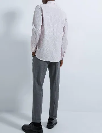 Camasa Zara, alb/rosu