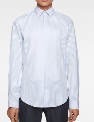 Camasa Zara, albastru/alb