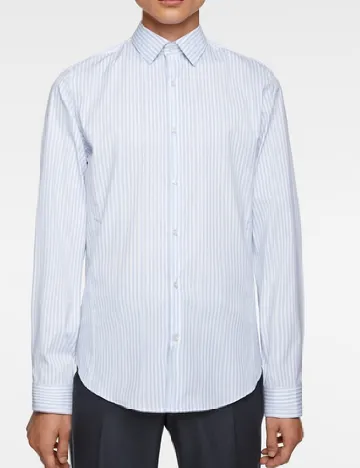 Camasa Zara, albastru/alb