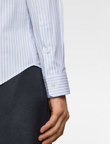 Camasa Zara, albastru/alb
