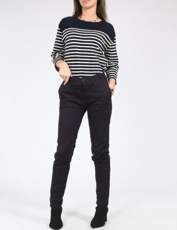 Pantaloni Pull&Bear, bleumarin