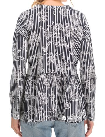 Bluza Zara, alb/negru