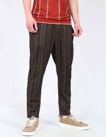 Pantaloni Zara, negru/maro Negru