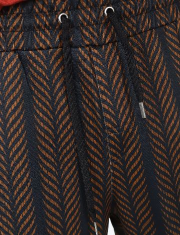 Pantaloni Zara, negru/maro