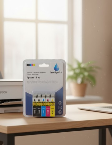 Set cerneala Epson 18 XL ink & print, mix culori