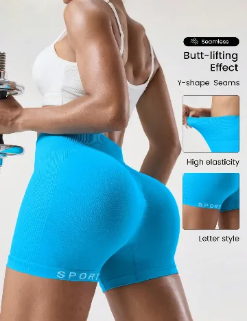 Pantaloni scurti SHEIN, albastru