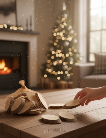 Felii ovale decorative de lemn Home Accents, maro