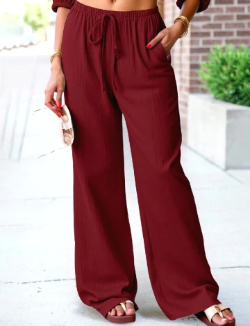 Pantaloni SHEIN CURVE, visiniu Rosu