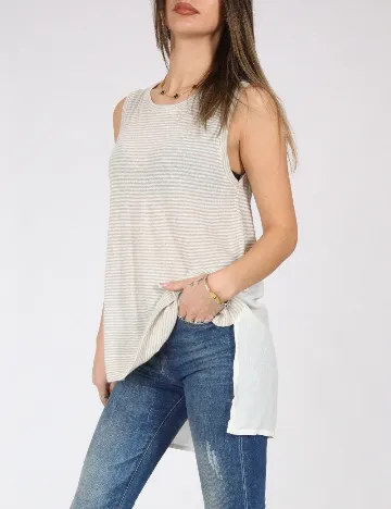 Bluza Zara, alb/gri Gri