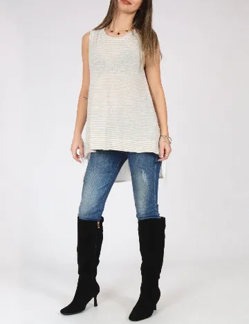 Bluza Zara, alb/gri Gri