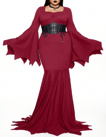 Rochie lunga Romwe Plus Size, visiniu