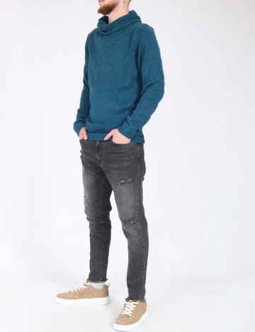 Pulover Pull&Bear, albastru