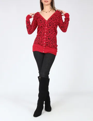 Cardigan Zara, rosu Rosu