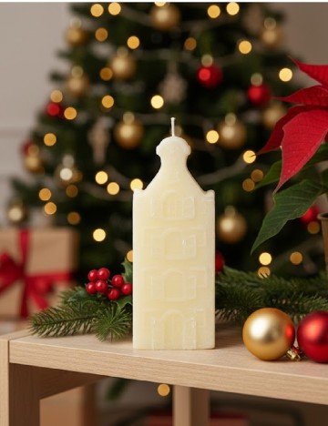 Lumanare decorativa, ecru