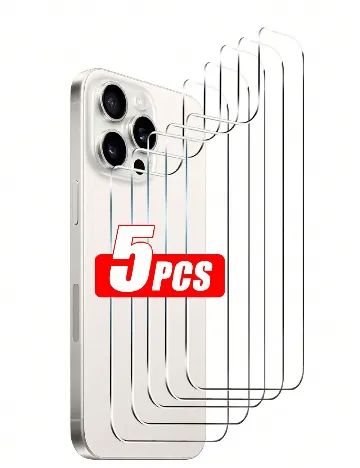 Set folii sticla spate iPhone 13 Pro Max 5 bucati SHEIN, transparent