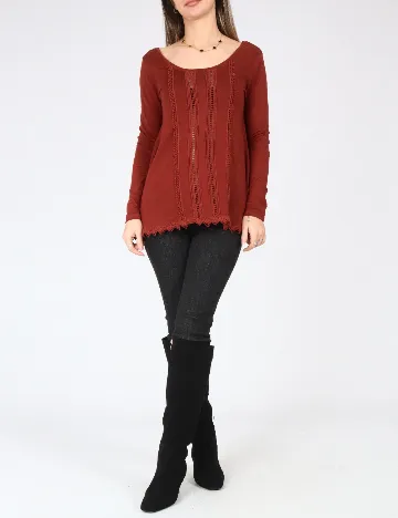 Bluza Bershka, caramiziu Maro