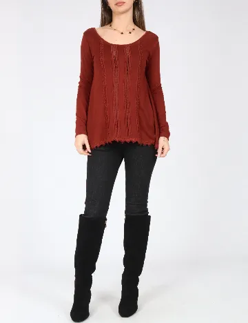 Bluza Bershka, caramiziu Maro