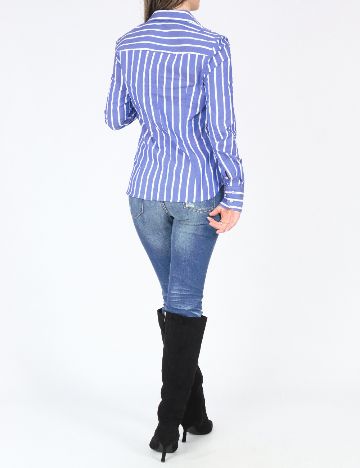 Camasa Zara, alb/albastru