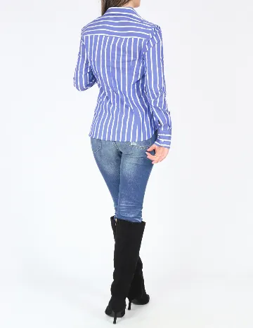 Camasa Zara, alb/albastru Albastru