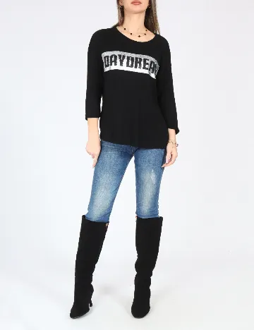 Bluza Bershka, negru Negru