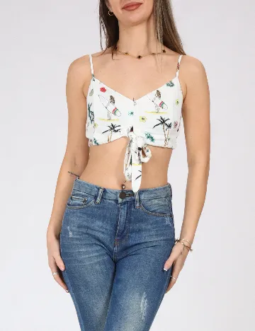 Top Bershka, alb Alb