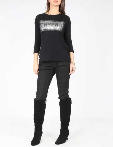 Bluza Bershka, negru Negru