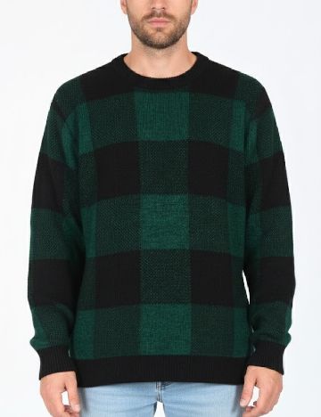 Pulover Pull&Bear, verde/negru