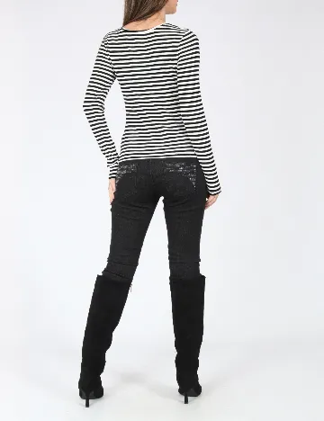 Bluza Bershka, alb/negru Alb