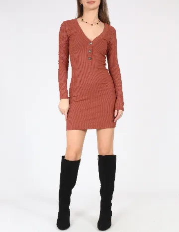 Rochie scurta Pull&Bear, caramiziu