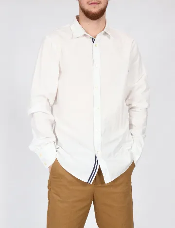 Camasa Bershka, alb Alb