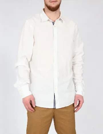 Camasa Bershka, alb Alb