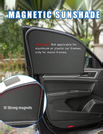 Parasolar magnetic auto SHEIN, negru