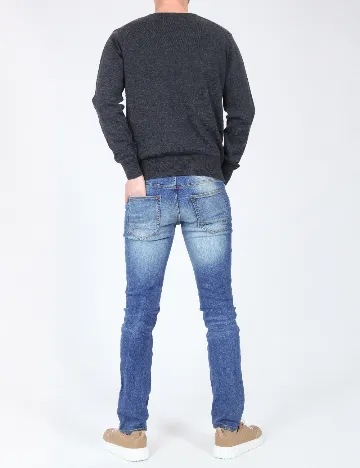 Blugi Bershka, albastru Albastru