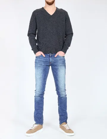 Blugi Bershka, albastru Albastru