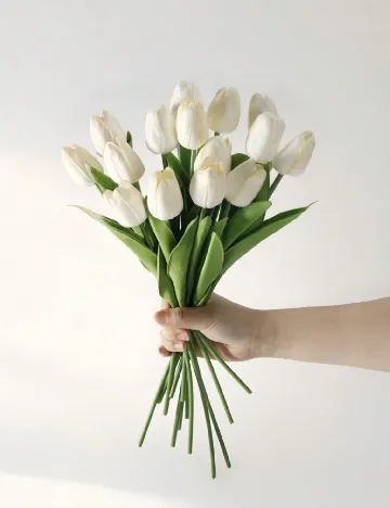 Flori decorative 3 bucati SHEIN, alb