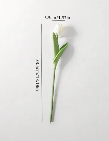 Flori decorative 3 bucati SHEIN, alb